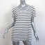 ANINE BING Striped T-Shirt White/Charcoal Size Small Short Sleeve Top