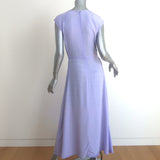 Victoria Beckham Cap Sleeve Midi Dress Lavender Silk Size US 6