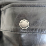 The Kooples Cropped Leather Bomber Jacket Anthracite Size 0