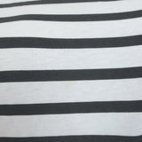 ANINE BING Striped T-Shirt White/Charcoal Size Small Short Sleeve Top