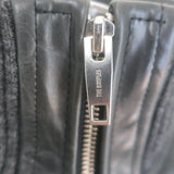 The Kooples Cropped Leather Bomber Jacket Anthracite Size 0