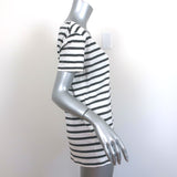 ANINE BING Striped T-Shirt White/Charcoal Size Small Short Sleeve Top