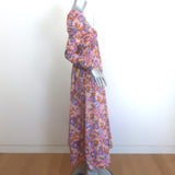 Zimmermann Violet puff-sleeve maxi dress in multicolor floral cotton, authentic pre-owned, gently worn luxury piece