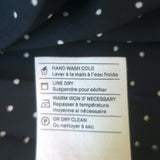 Vince Polka Dot Midi Slip Dress Black Pleated Crepe Size Small