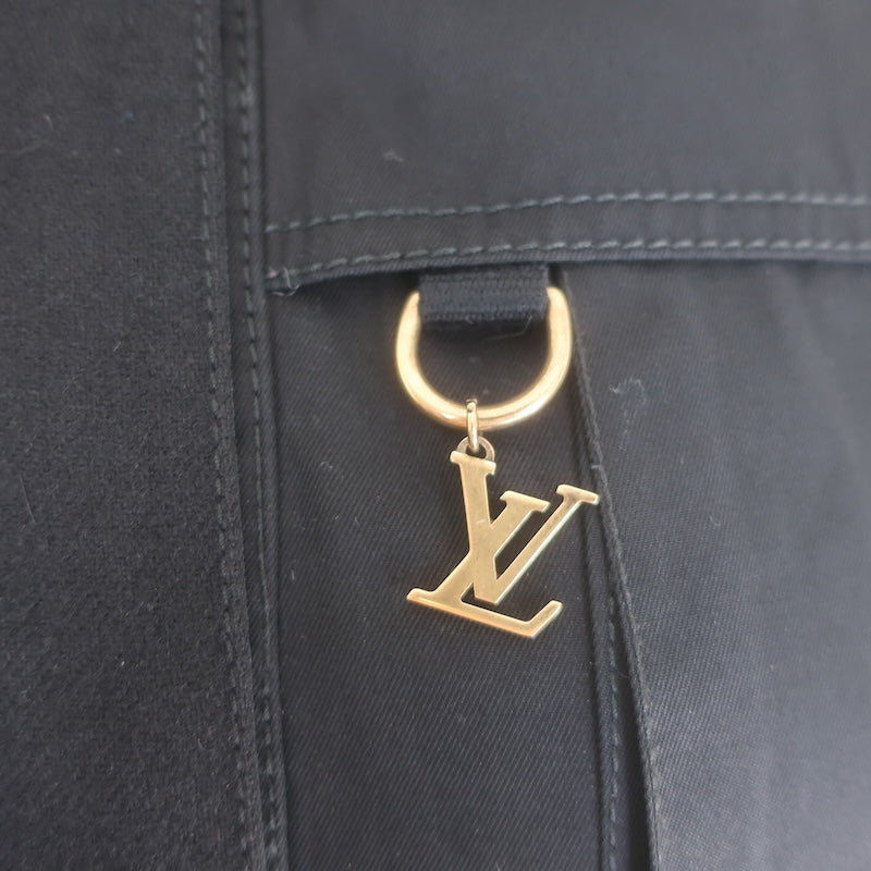 Louis Vuitton Coyote Fur-Trimmed Hooded Parka Jacket Black Cotton Size 34