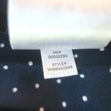 Vince Polka Dot Midi Slip Dress Black Pleated Crepe Size Small