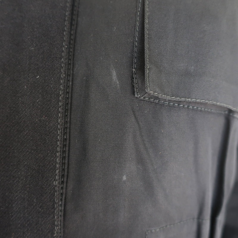 Louis Vuitton Coyote Fur-Trimmed Hooded Parka Jacket Black Cotton Size 34