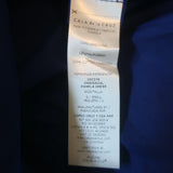 Cala de la Cruz Pamela Halter Mini Dress Navy/Pink Printed Linen Size Small