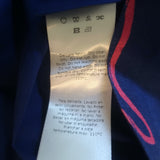 Cala de la Cruz Pamela Halter Mini Dress Navy/Pink Printed Linen Size Small