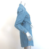 Veronica Beard Alyse Denim Shirtdress Chambray Size 4 Long Sleeve Mini Dress
