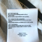 ANINE BING Striped T-Shirt White/Charcoal Size Small Short Sleeve Top