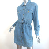 Veronica Beard Alyse Denim Shirtdress Chambray Size 4 Long Sleeve Mini Dress