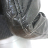 The Kooples Cropped Leather Bomber Jacket Anthracite Size 0