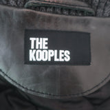 The Kooples Cropped Leather Bomber Jacket Anthracite Size 0