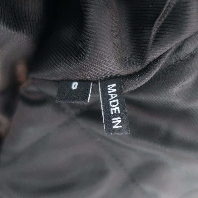The Kooples Cropped Leather Bomber Jacket Anthracite Size 0