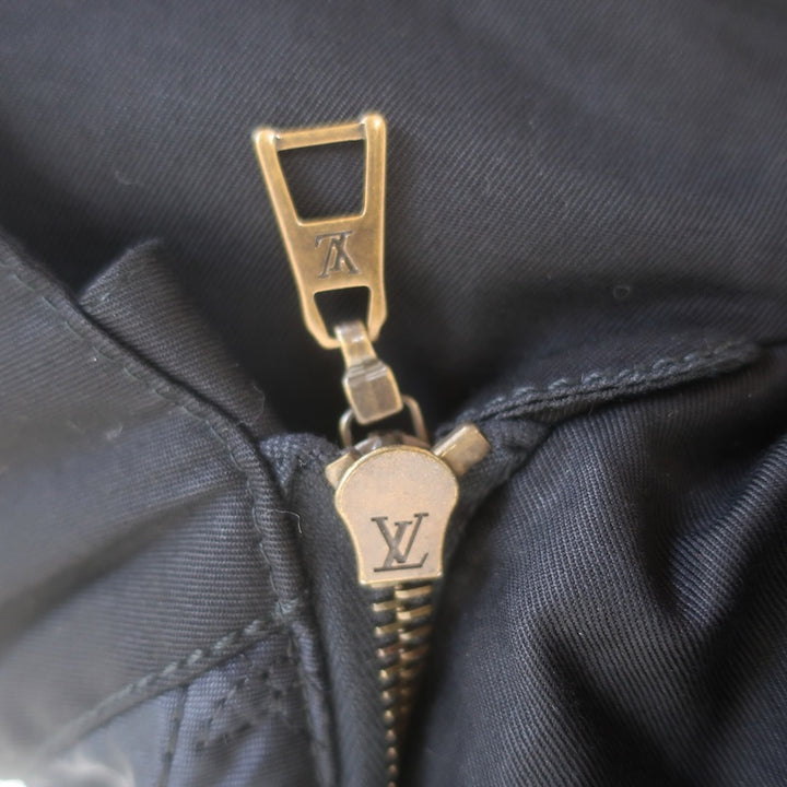 Louis Vuitton Coyote Fur-Trimmed Hooded Parka Jacket Black Cotton Size 34