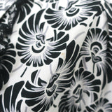 Prada Shirtdress White/Black Lace-Trim Printed Cotton Size 40 Long Sleeve Dress