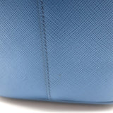 Prada Galleria Double Zip Medium Tote Blue Saffiano Lux Leather Crossbody Bag