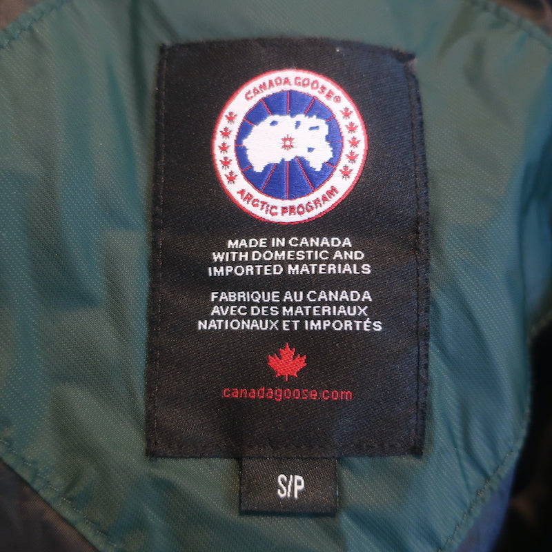 Canada Goose Altona Shearling &amp; Leather-Trim Down Parka Coat Green Size Small