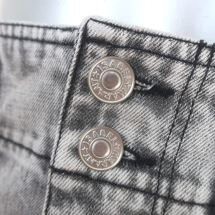 Isabel Marant Toria Denim Midi Skirt Gray Size 34