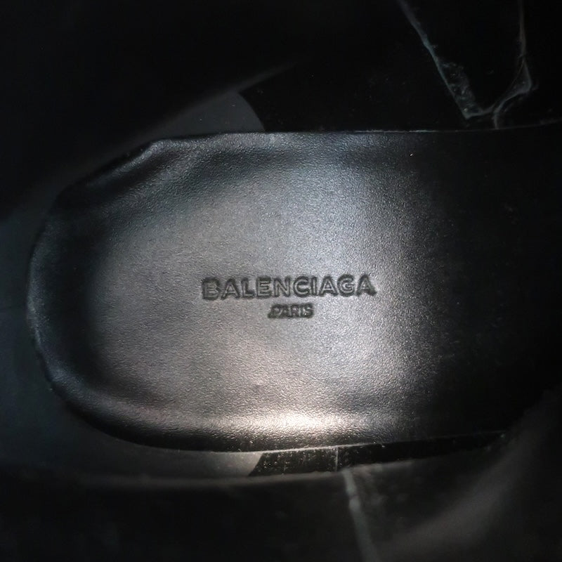 Balenciaga Snake-Embossed Ankle Boots Beige/Black Size 42 NEW