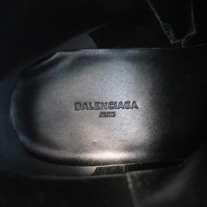 Balenciaga Snake-Embossed Ankle Boots Beige/Black Size 42 NEW