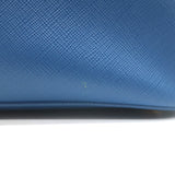 Prada Galleria Double Zip Medium Tote Blue Saffiano Lux Leather Crossbody Bag
