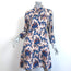 Sandro High Neck Mini Dress Utopique Multicolor Printed Silk Twill Size 40