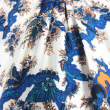 Sandro High Neck Mini Dress Utopique Multicolor Printed Silk Twill Size 40