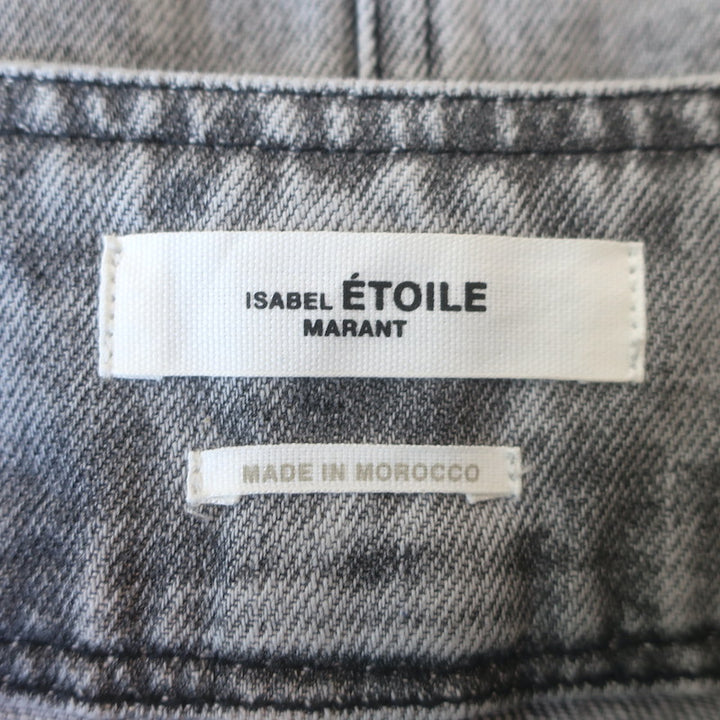 Isabel Marant Toria Denim Midi Skirt Gray Size 34