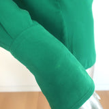 Isabel Marant Lamia Ruffle Neck Shirt Green Silk Size 34 Long Sleeve Blouse