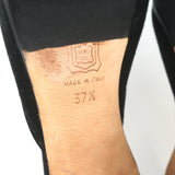 Manolo Blahnik Carolyne Kitten Heel Slingback Pumps Black Suede Size 37.5