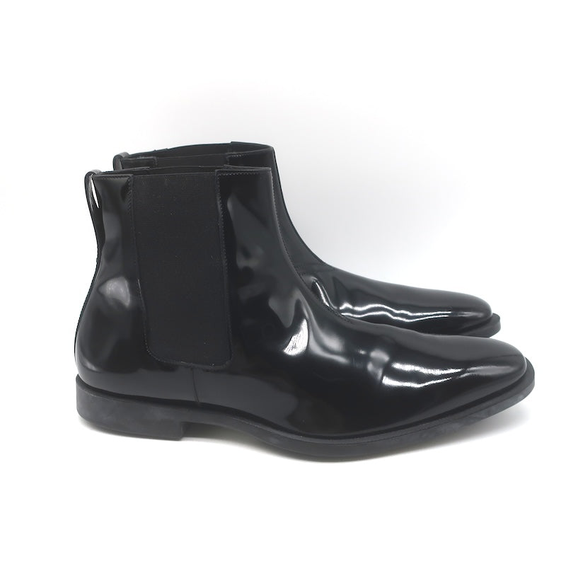 Dior Homme Chelsea Boots Black Patent Leather Size 42
