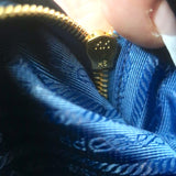 Prada Galleria Double Zip Medium Tote Blue Saffiano Lux Leather Crossbody Bag