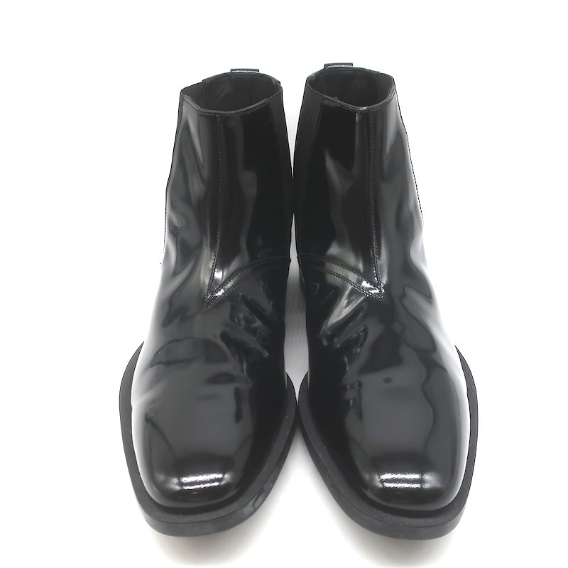 Dior Homme Chelsea Boots Black Patent Leather Size 42