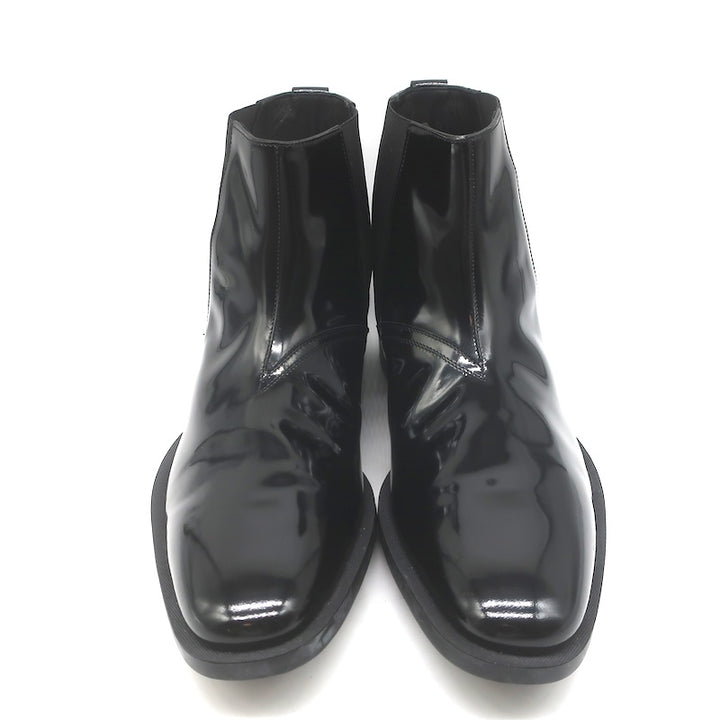 Dior Homme Chelsea Boots Black Patent Leather Size 42