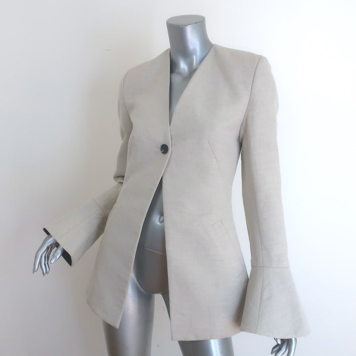 Co Peplum Cuff Jacket Clay Wool-Hemp Canvas Size Extra Small