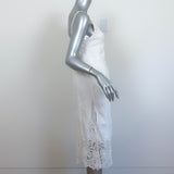 SPELL Midi Tank Dress White Embroidered Cotton Size Small