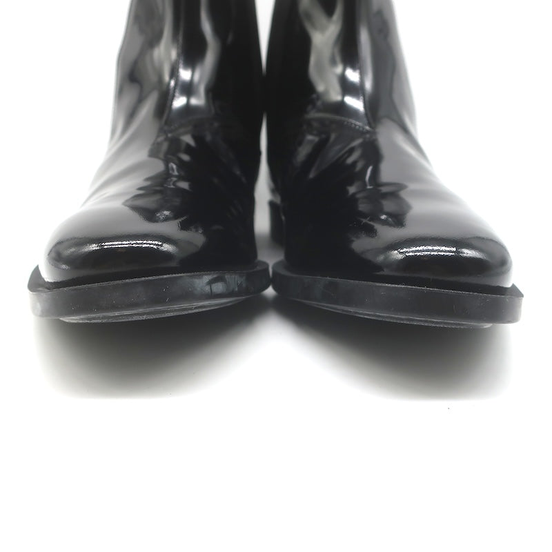 Dior Homme Chelsea Boots Black Patent Leather Size 42