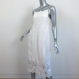 SPELL Midi Tank Dress White Embroidered Cotton Size Small