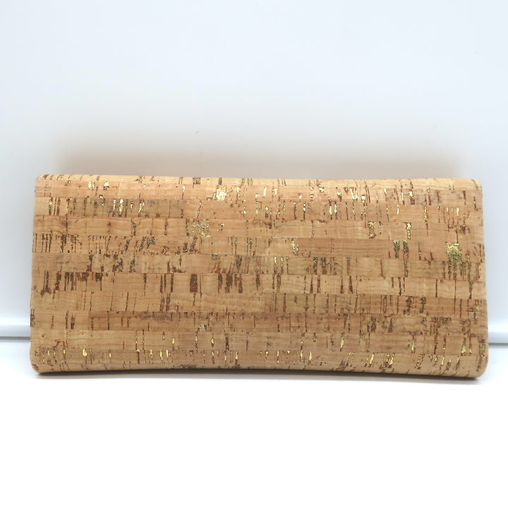 Oscar de la Renta Beaded Metallic Cork Clutch Chain Strap Small Shoulder Bag