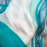 Emilio Pucci Cold-Shoulder Printed Silk Chiffon Kaftan Blue/Aqua One Size