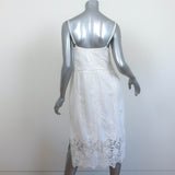 SPELL Midi Tank Dress White Embroidered Cotton Size Small