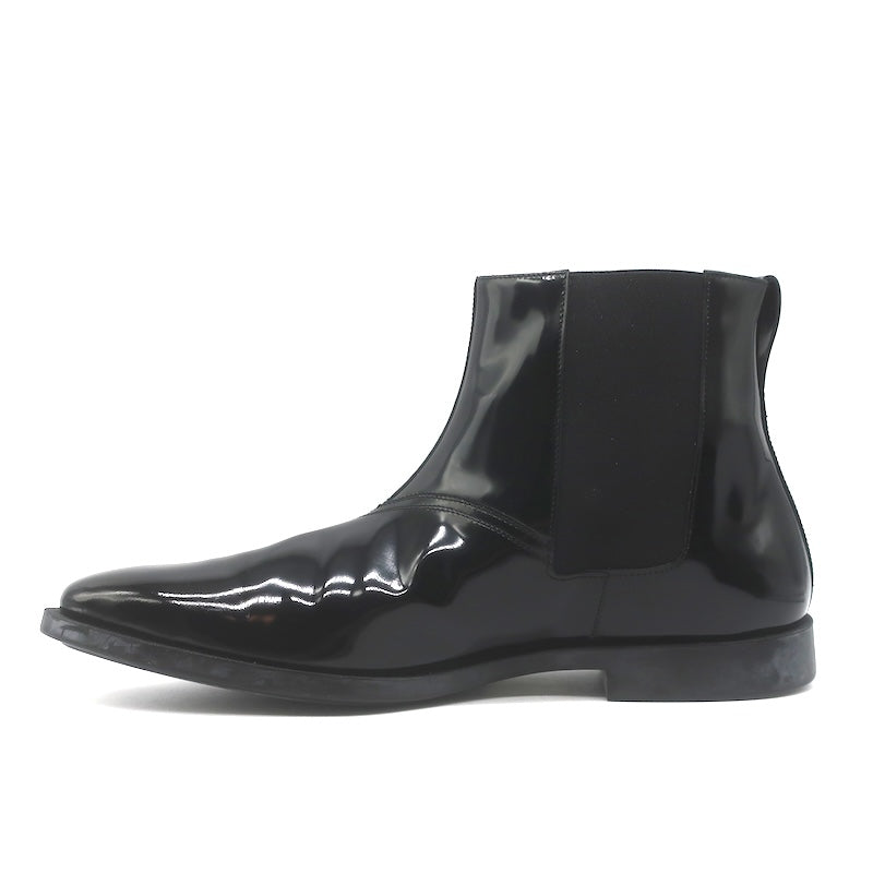 Dior Homme Chelsea Boots Black Patent Leather Size 42