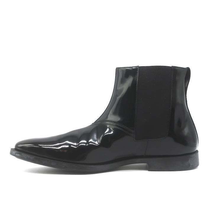 Dior Homme Chelsea Boots Black Patent Leather Size 42