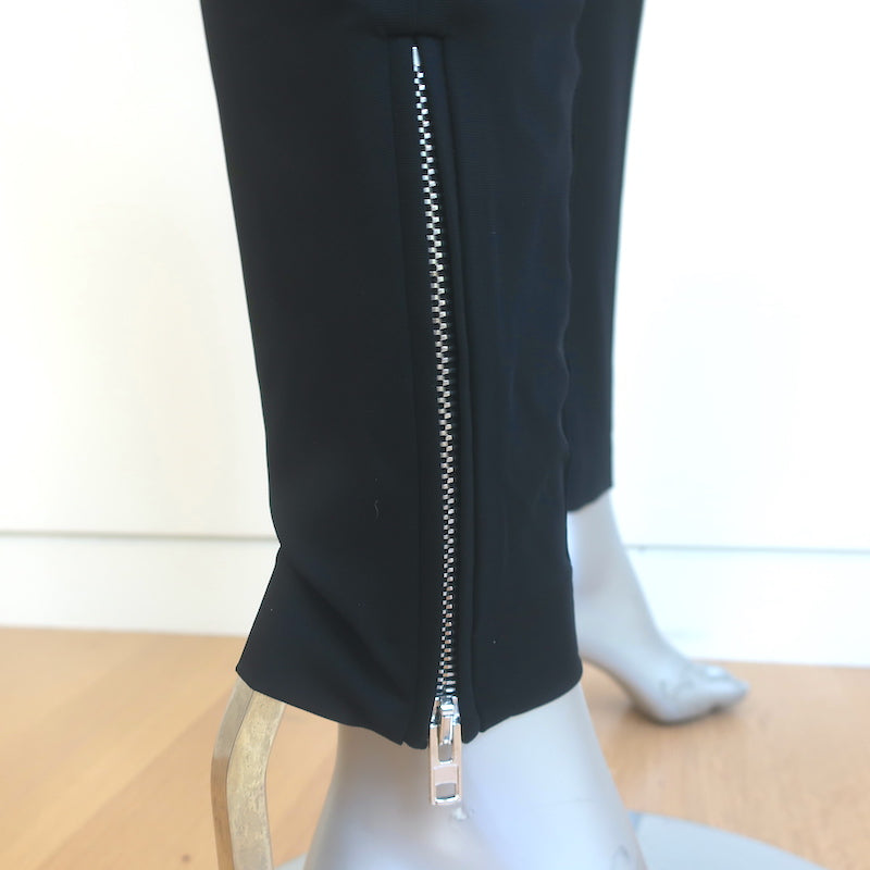 Givenchy Track Pants Black Crepe Jersey Size 36