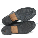 Chanel CC Quilted Combat Boots Black Leather Size 37.5