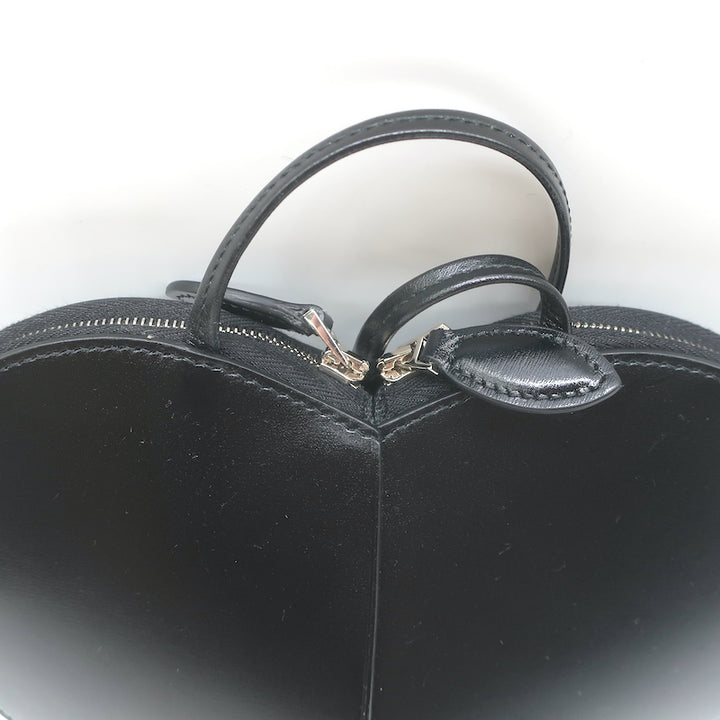 Alaia Le Coeur Small Heart Crossbody Bag Black Leather NEW