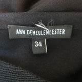 Ann Demeulemeester belted asymmetric midi dress, black jersey, authentic pre-owned luxury piece.
