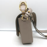 Chloe Mini C Crossbody Bag Taupe Leather & Suede NEW